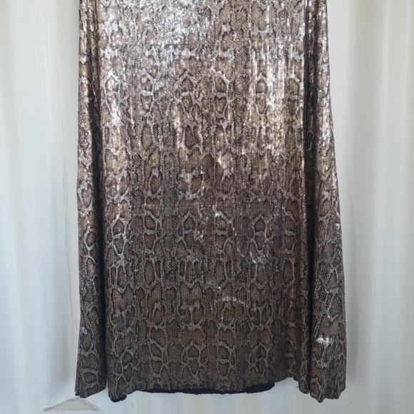 Zara Knit snakeskin metallic skirt - Picture 8 of 10